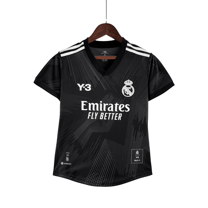 Camisa Real Madrid Y3 Black 22/23 - Adidas Torcedor Feminina