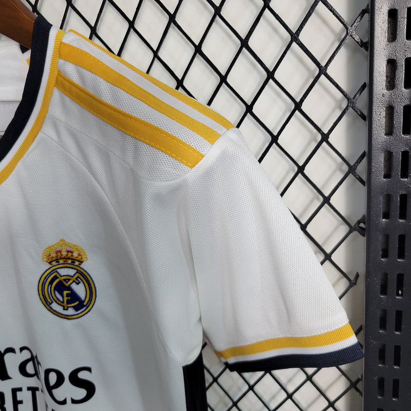 Kit Infantil Real Madrid - Home 23/24 - Branco