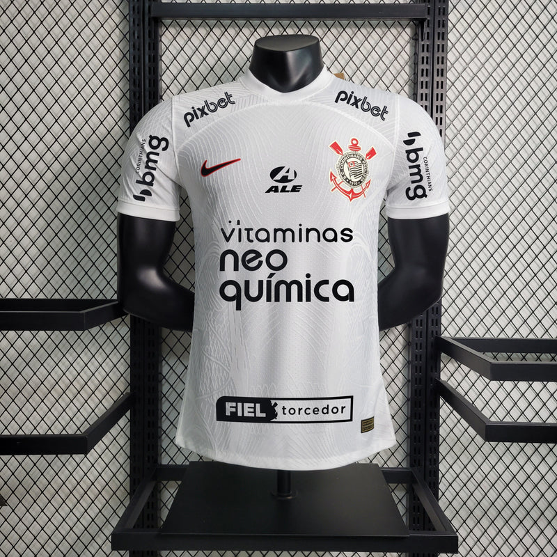 Camisa Corinthians Home 23/24 Nike Jogador Masculina + Patrocínio