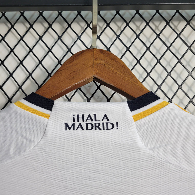 Camisa Real Madrid Home Manga comprida 23/24 - Adidas Torcedor Masculina - Torcedor