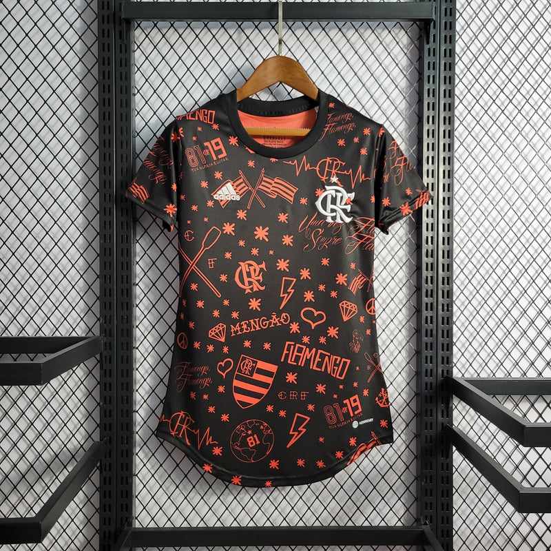 Camisa Flamengo Pré Jogo 22/23 - Versão Feminina