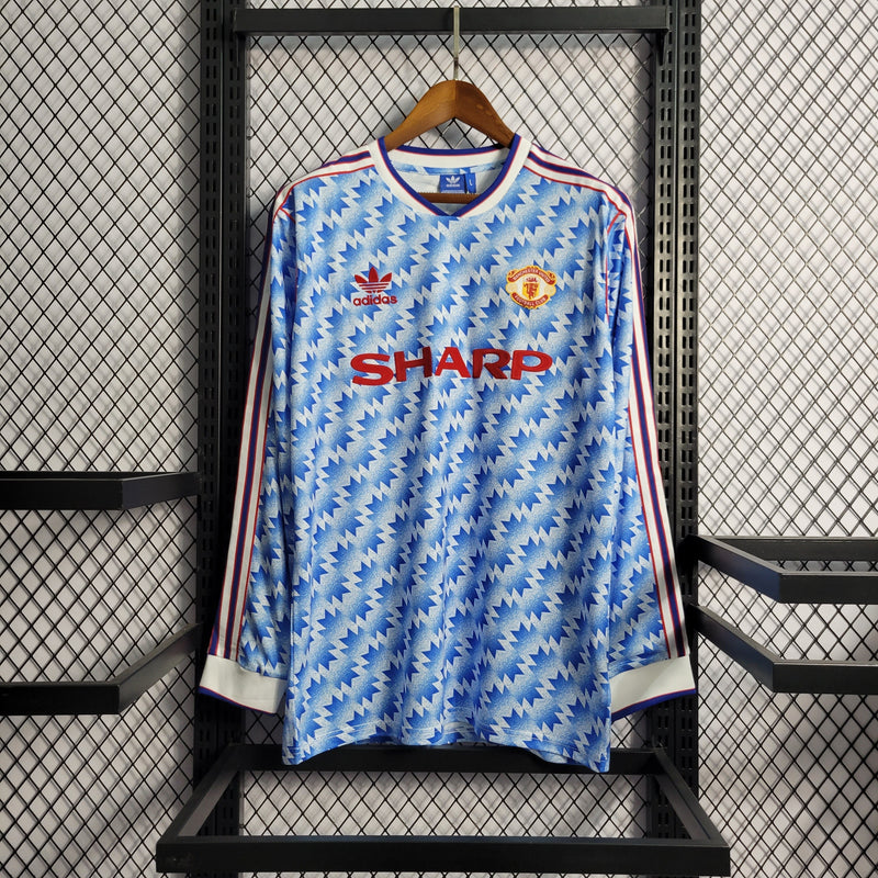 Camisa Manchester United Reserva 90/92 - Versão Retro Manga Comprida